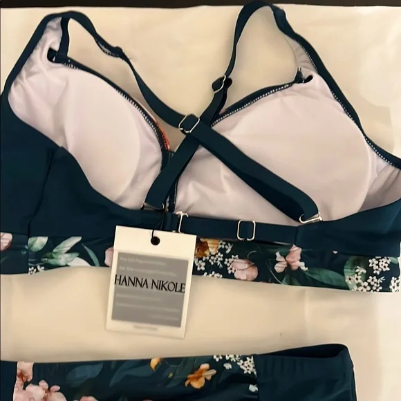 Floral Swim Set - Black and Multicolor - Picture 7 of 7